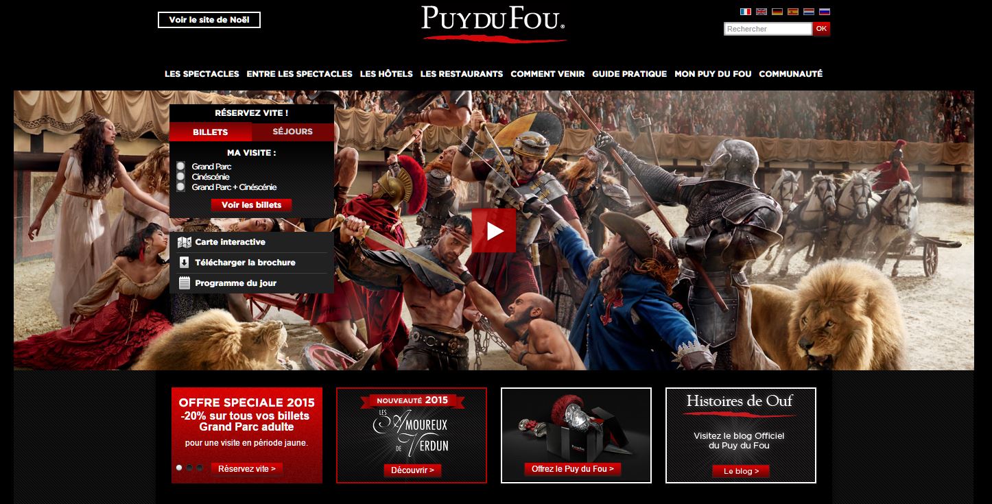 Visit Puy du Fou Web site